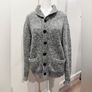 J. Crew Wool Alpaca Cardigan Small Sweater Grandpa Core Gray
